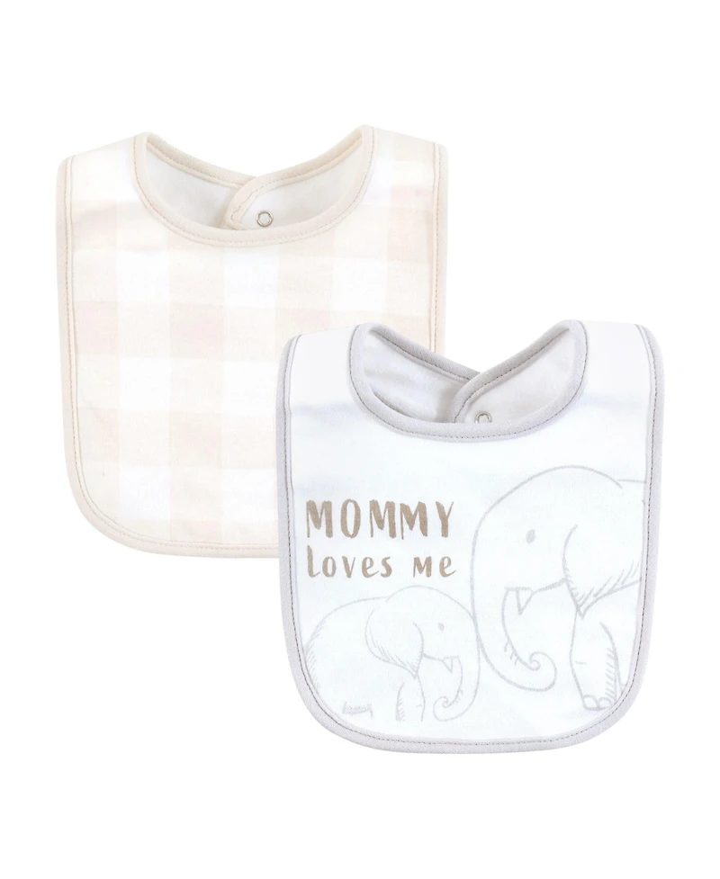 Hudson Baby Infant Cotton Bib and Sock Set 8pk, Modern Safari Animals, One Size