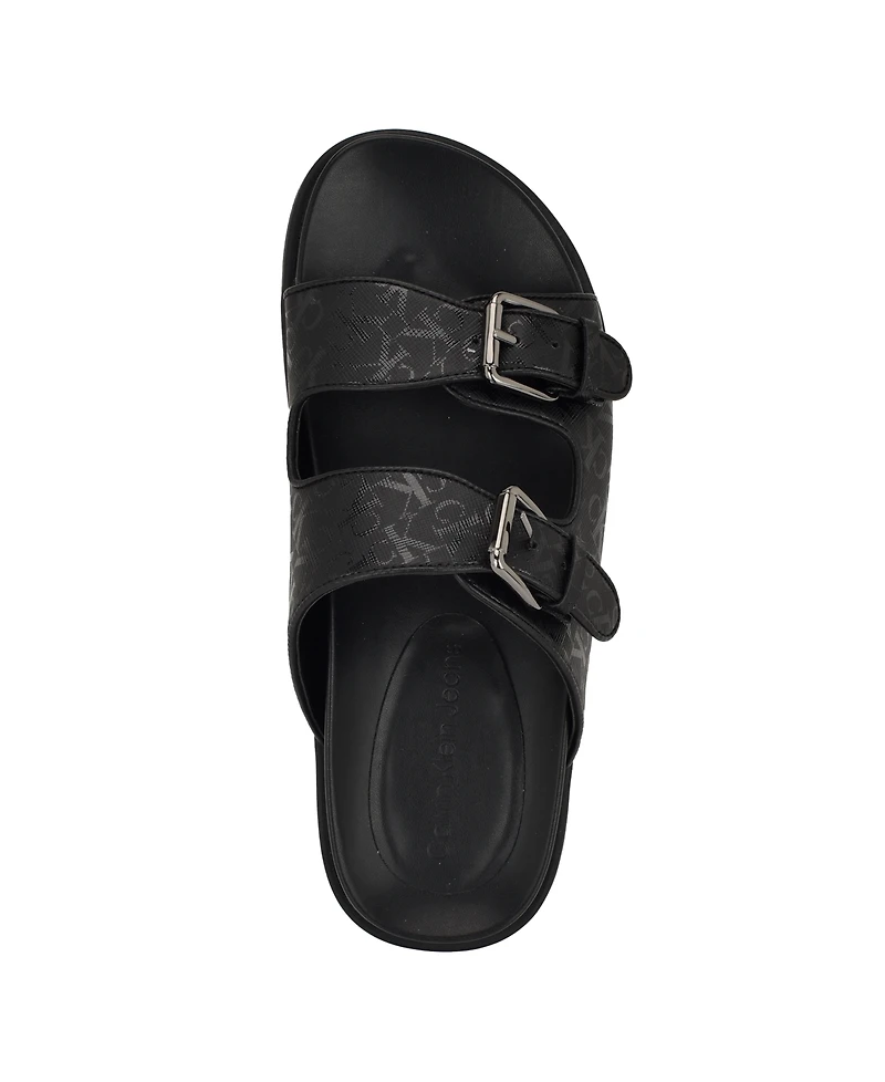 Calvin Klein Women's Vibe Double Band Slip-On Flat Sandals