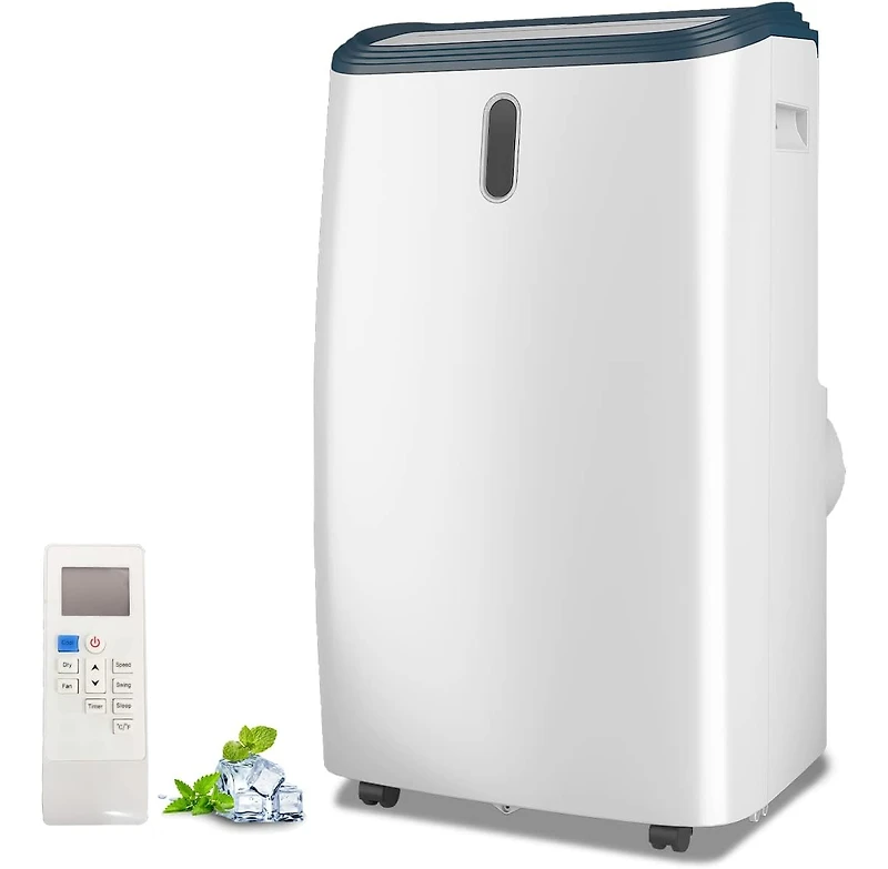 Zafro 12,000 Btu Portable Air Conditioner, 3-in-1 Ac Unit for Cooling, Dehumidifying & Fan, Cools Rooms up to 550 Sq. Ft, with Remote Control, 24H Tim