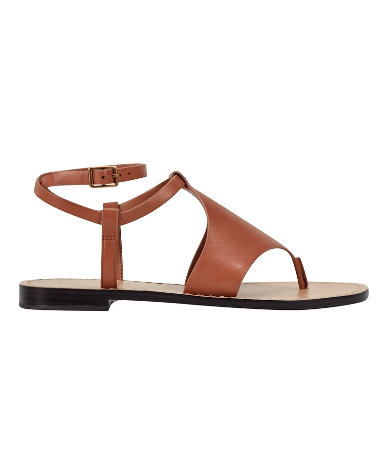 Marc Fisher Ltd Women's Lille Ankle Strap Flat Thong Sandals