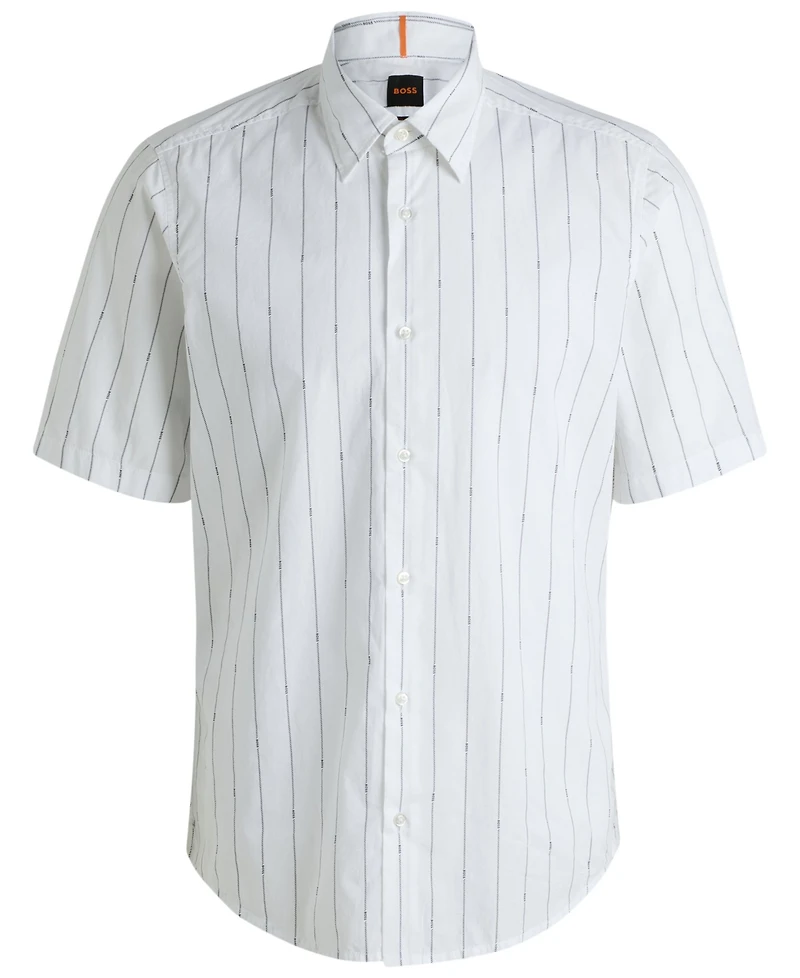 Boss by Hugo Boss Men's Printed Cotton Regular-Fit Shirt