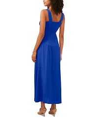 Vince Camuto Women's Challis Square-Neck Smocked-Back Sleeveless Maxi Dress, Xs-3X