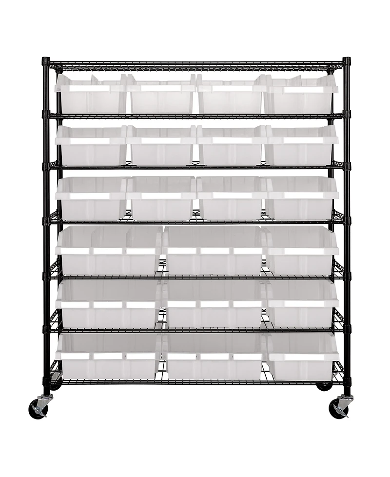 Seville Classics 7-Tier 21 Bin Rack System
