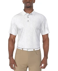Pga Tour Men's Short Sleeve Confetti Print Golf Polo Shirt