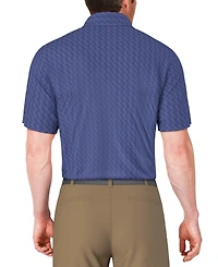 Pga Tour Men's Short Sleeve Pineapple Print Conversational Golf Polo Shirt
