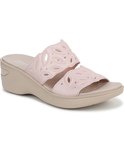 LifeStride Women's Delight Washable Slide Wedge Sandals