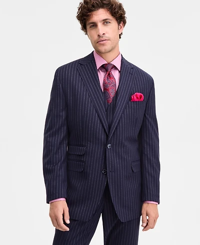 Tayion Collection Men's Classic-Fit Pinstripe Suit Separate Jacket