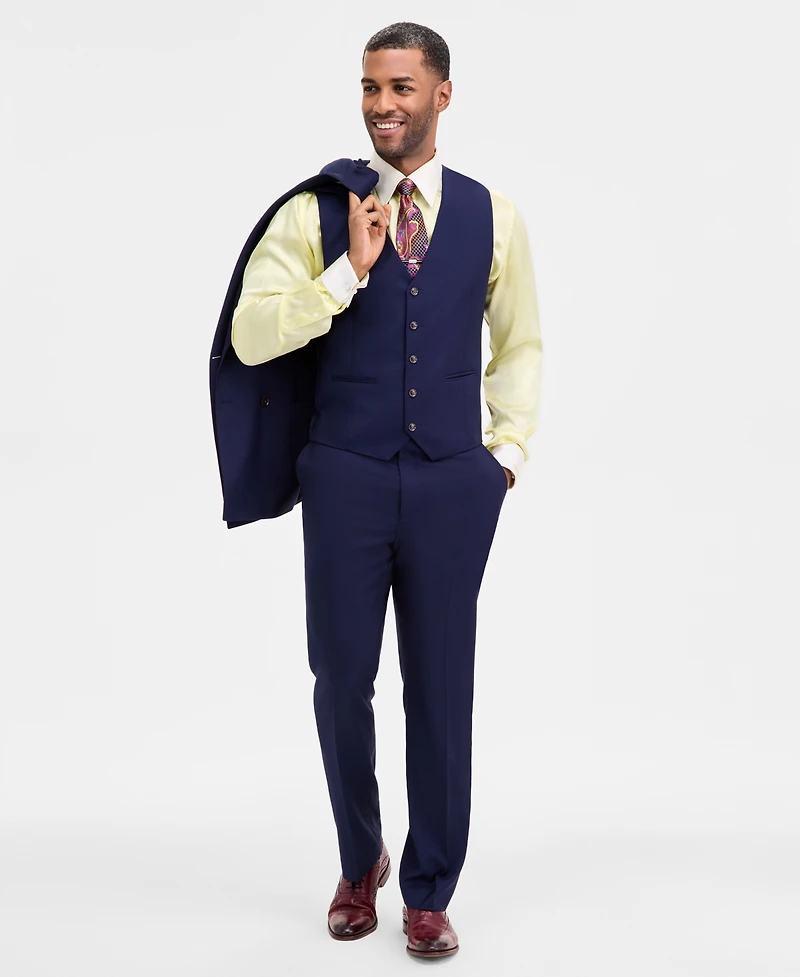 Tayion Collection Men's Classic-Fit Solid Suit Separate Vest