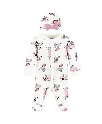 Hudson Baby Baby Girls Hudson Thermal Preemie Sleep and Play and Cap