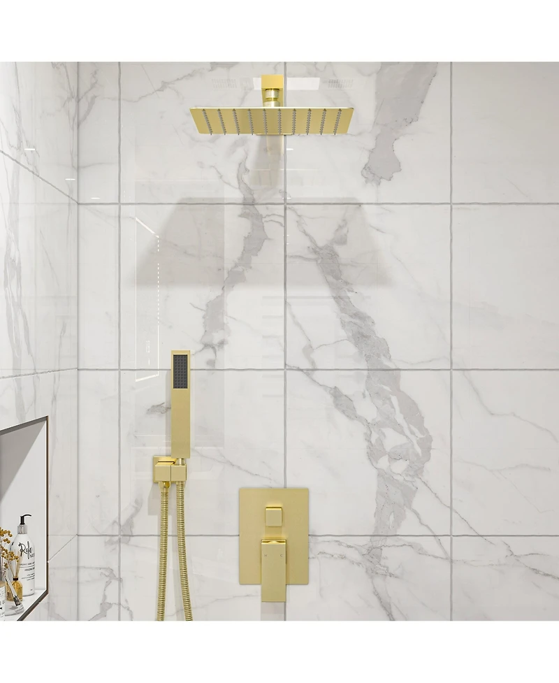 10 Inch Square Bathroom Shower Combo Set
