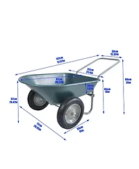 Two wheeled trolley for garden 15 inch pneumatic wheel
