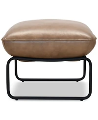 Briannie Leather Ottoman, Exclusively at Macy's