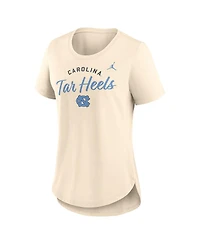 Nike Women's Tan North Carolina Tar Heels Script Logo Tri-Blend T-Shirt