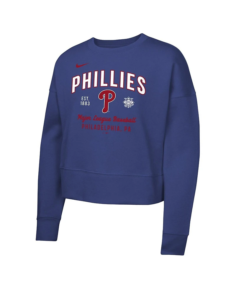 Nike Big Girls Royal Philadelphia Phillies Fleece Sweatshirt