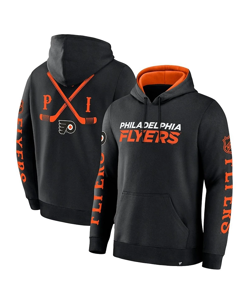 Fanatics Men's Black Philadelphia Flyers Big City Legacy Fleece Pullover Hoodie