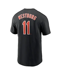 Nike Men's Jordan Westburg Black Baltimore Orioles Fuse Name Number T-Shirt
