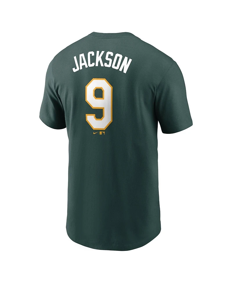 Nike Men's Reggie Jackson Green Athletics Fuse Name Number T-Shirt