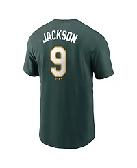 Nike Men's Reggie Jackson Green Athletics Fuse Name Number T-Shirt