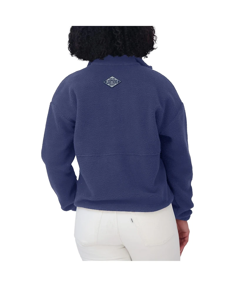 Wear by Erin Andrews Women's Blue Tampa Bay Lightning Polar Fleece Half-Zip Jacket
