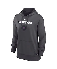 Nike Women's Anthracite New York Mets Authentic Collection City Connect Performance Pullover Hoodie