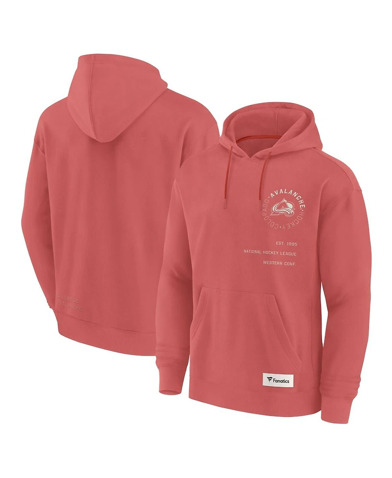 Fanatics Men's Red Colorado Avalanche Future Ground Info Pullover Hoodie