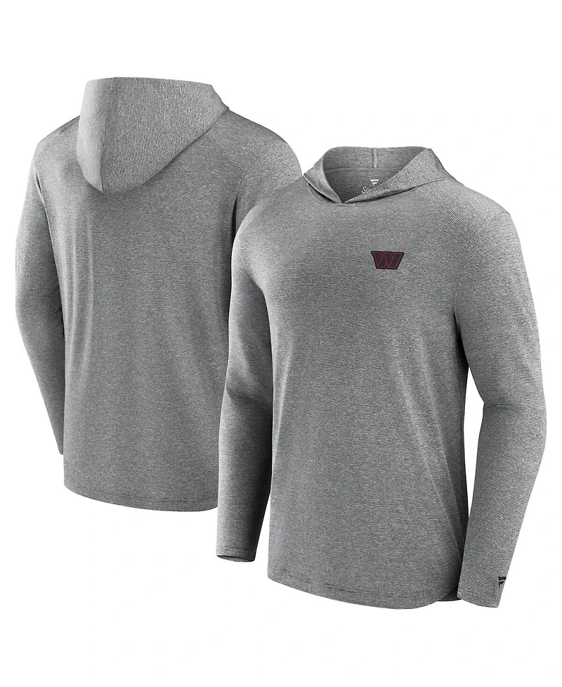 Fanatics Men's Gray Washington Commanders Elements Front Office Power Mono Long Sleeve Hoodie T-Shirt