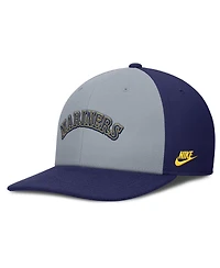 Nike Men's Gray/Navy Seattle Mariners Pro Performance Snapback Hat