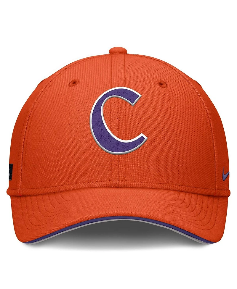 Nike Men's Orange Clemson Tigers 2025 Dugout Coaches Rise Swoosh Performance Flex Hat