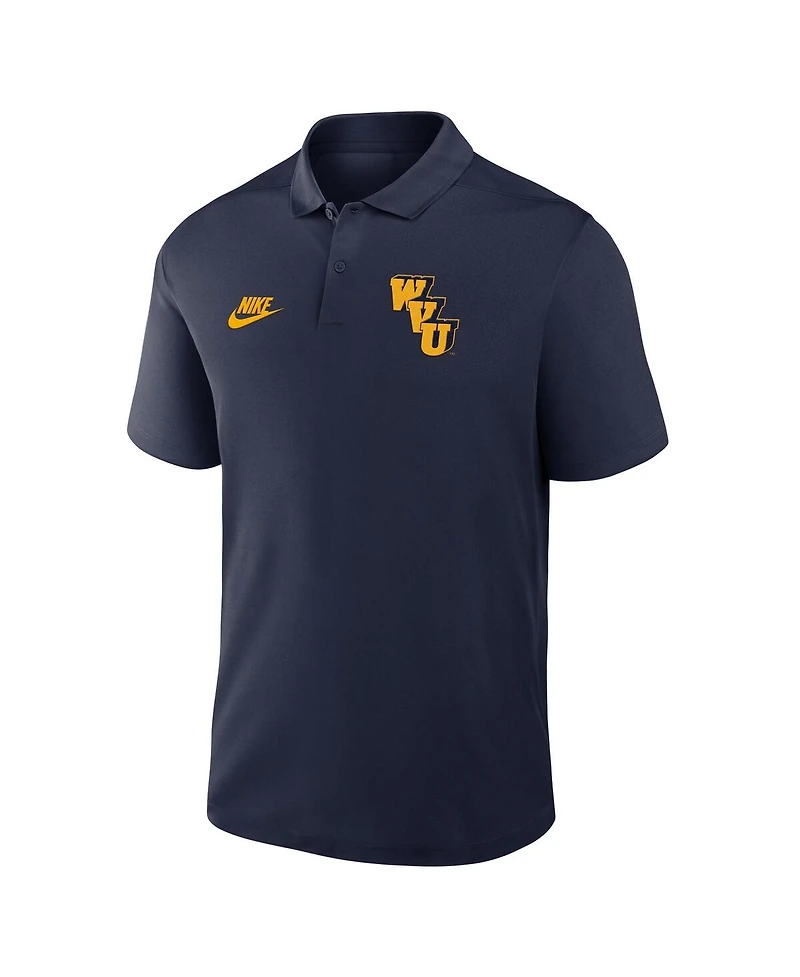 Nike Men's Navy West Virginia Mountaineers Primetime Victory Legacy Vault Logo Performance Polo Shirt