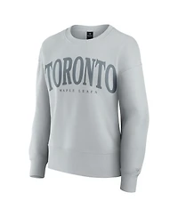 Fanatics Women's Gray Toronto Maple Leaves Elements Flow Pullover Sweatshirt