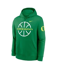Nike Men's Apple Green Oregon Ducks Basketball Icon Club Fleece Pullover Hoodie