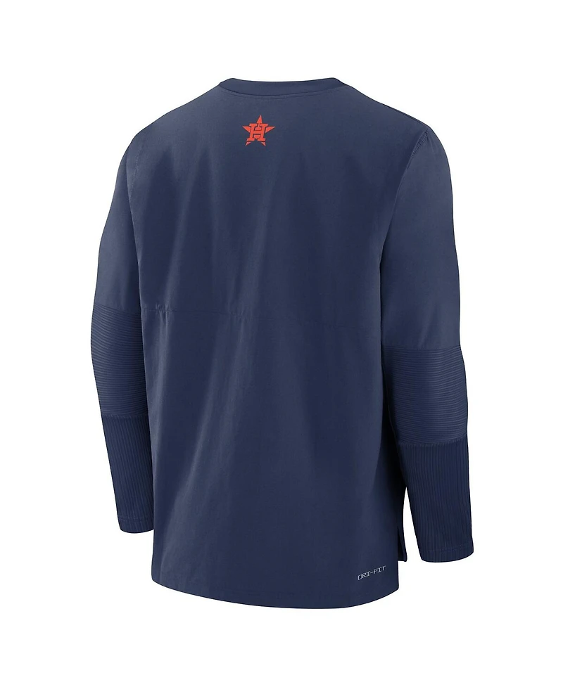 Nike Men's Navy/Orange Houston Astros Authentic Collection Player Lightweight Performance Long Sleeve Top