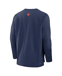 Nike Men's Navy/Orange Houston Astros Authentic Collection Player Lightweight Performance Long Sleeve Top