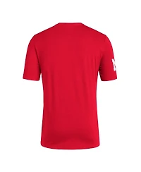 Adidas Men's Scarlet Nebraska Huskers Fresh Wordmark T-Shirt