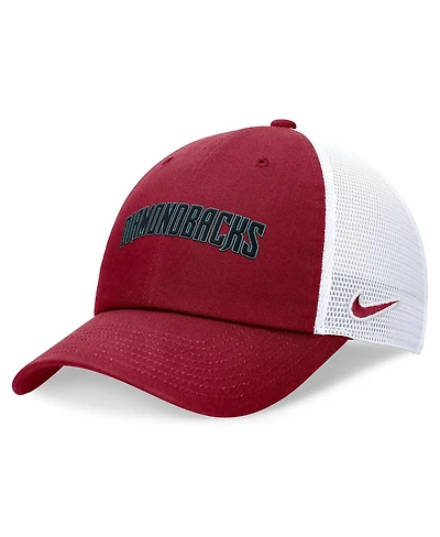 Nike Men's Red Arizona Diamondbacks Wordmark Adjustable Trucker Hat