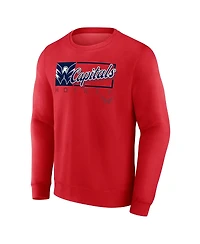 Fanatics Men's Red Washington Capitals Focus Fleece Pullover Sweatshirt