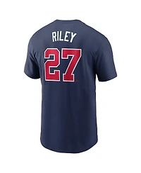 Nike Men's Austin Riley Navy Atlanta Braves Fuse Name Number T-Shirt