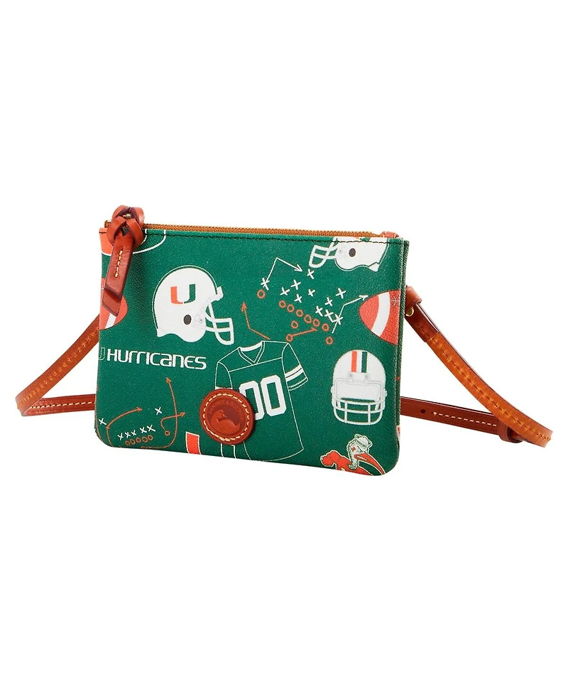 Dooney & Bourke Miami Hurricanes Top Zip Crossbody Purse