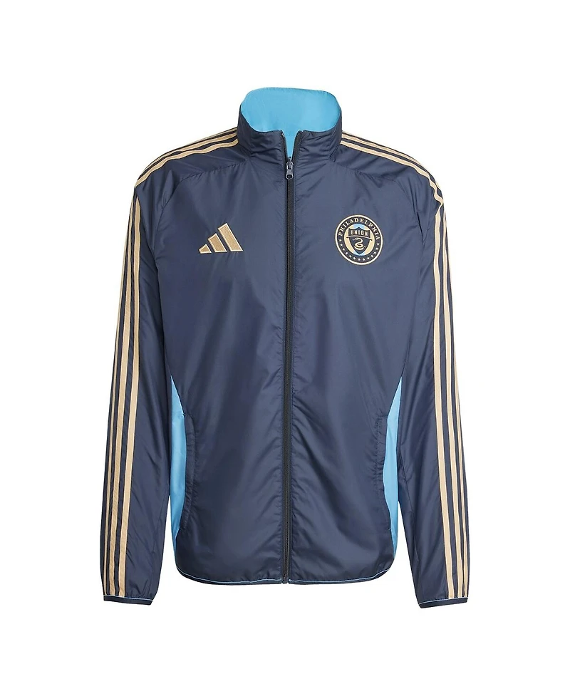 Adidas Men's Navy/Light Blue Philadelphia Union 2025 Anthem Reversible Full-Zip Jacket