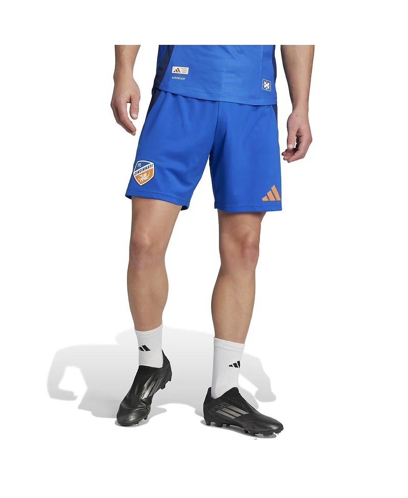 Adidas Men's Blue Fc Cincinnati Home 2025 Orange and Legacy Kit Authentic Shorts