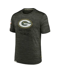 Nike Men's Olive Green Bay Packers Salute to Service Velocity Team T-Shirt