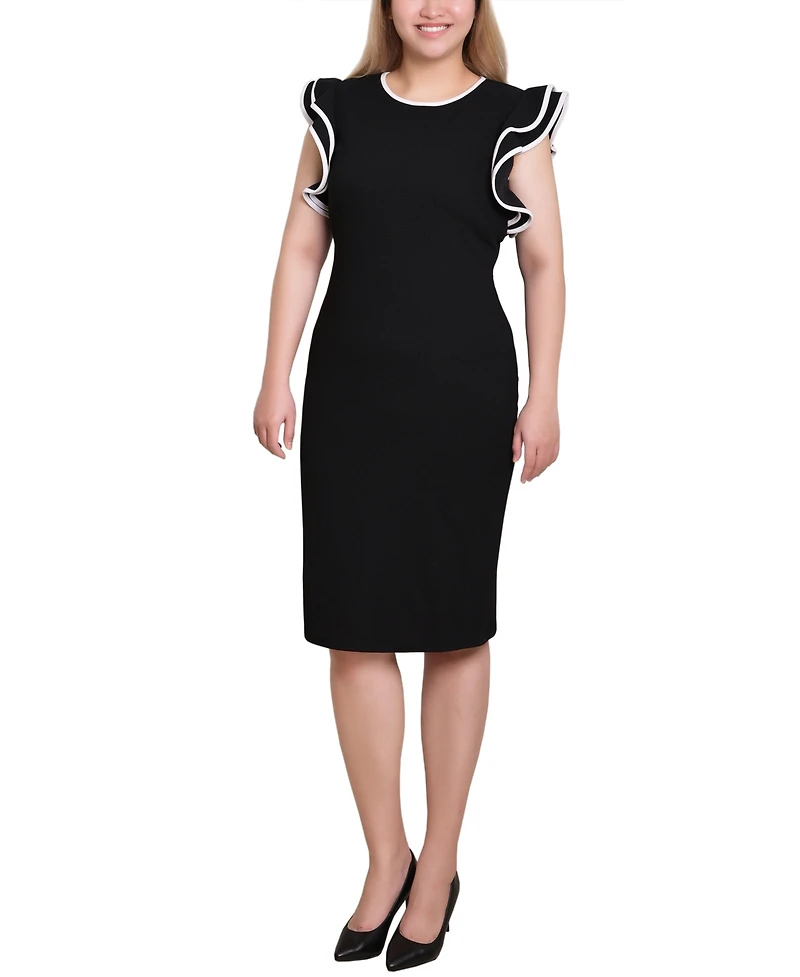 Ny Collection Women's Ruffle Sleeve Dress