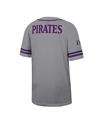 Colosseum Men's Gray Ecu Pirates Free Spirited Baseball Jersey