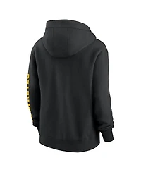 Nike Women's Black Iowa Hawkeyes Oversize Lockup Phoenix Full-Zip Hoodie Jacket