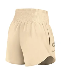 Nike Women's Beige Iowa Hawkeyes Performance One High-Rise Shorts