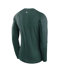 Nike Men's Green Colorado Rockies City Connect Base Layer Raglan Long Sleeve Performance T-Shirt