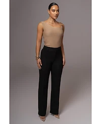 Jluxlabel Women's Shanti Faux Buckle Top