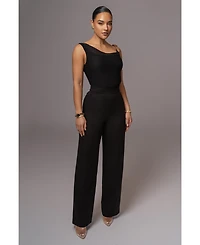 Jluxlabel Women's Shanti Faux Buckle Top