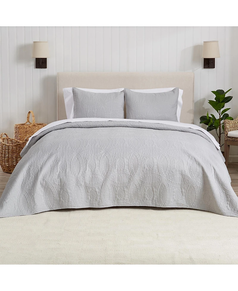 Linery & Co. Pinsonic Medallion Microfiber Quilt Set With Shams