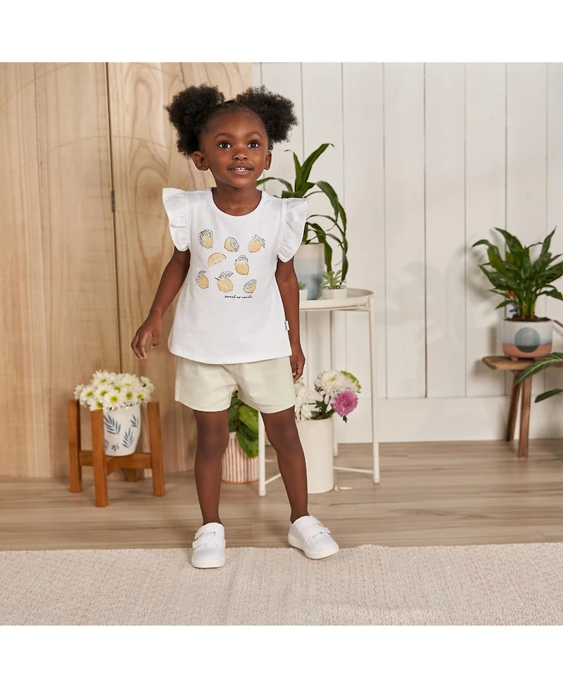 Gerber Toddler Girls Coordinating Shirts and Short Set